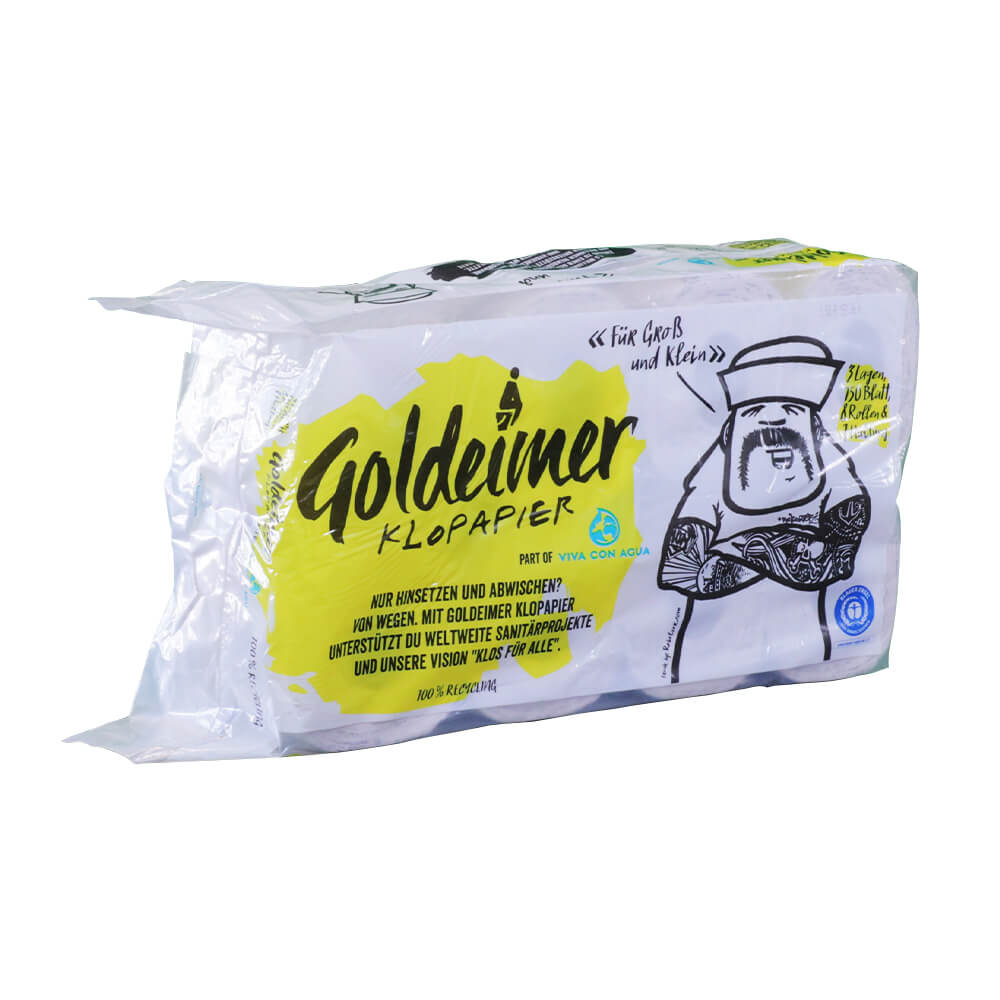 Goldeimer Toilettenpapier